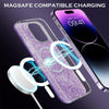 Husa cu sclipici iPhone 11 Pro Max Techsuit Sparkly Glitter MagSafe, bleu