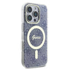 Husa iPhone 16 Pro originala Guess IML 4G MagSafe, albastru