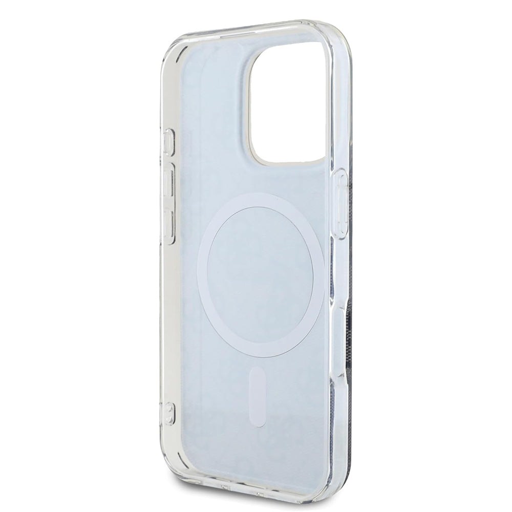 Husa iPhone 16 Pro originala Guess IML 4G MagSafe, negru