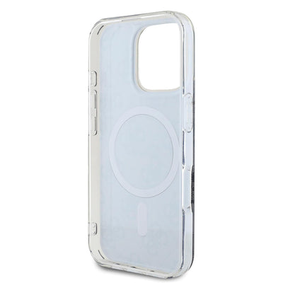 Husa iPhone 16 Pro originala Guess IML 4G MagSafe, negru