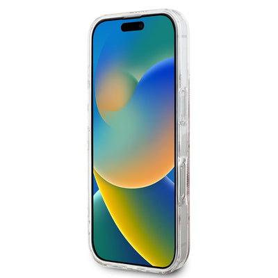 Husa iPhone 16 Pro originala Guess IML 4G MagSafe, roz
