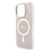 Husa iPhone 16 Pro originala Guess IML 4G MagSafe, roz