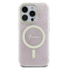 Husa iPhone 16 Pro originala Guess IML 4G MagSafe, roz