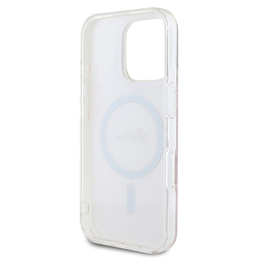 Husa iPhone 16 Pro originala Guess IML 4G MagSafe, roz