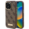 Husa originala Guess iPhone 16 Pro Hardcase 4G Logo Plate MagSafe, maro