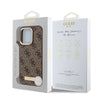 Husa originala Guess iPhone 16 Pro Hardcase 4G Logo Plate MagSafe, maro