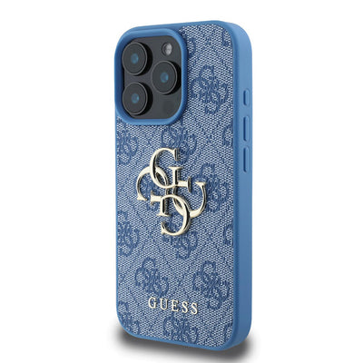 Husa originala Guess iPhone 16 Pro Hardcase 4G Big Logo, albastru