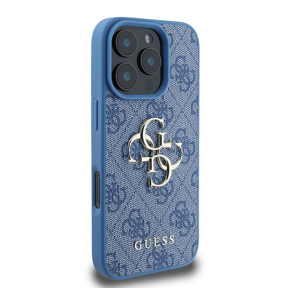 Husa originala Guess iPhone 16 Pro Hardcase 4G Big Logo, albastru