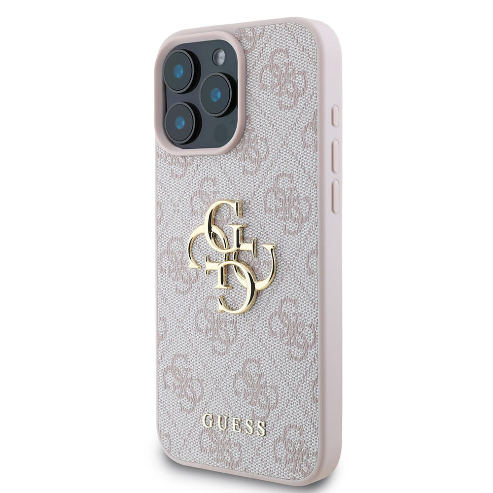 Husa originala Guess iPhone 16 Pro Hardcase 4G Big Logo, roz