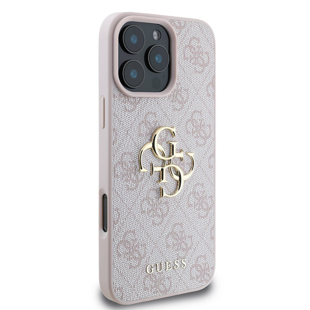 Husa originala Guess iPhone 16 Pro Hardcase 4G Big Logo, roz