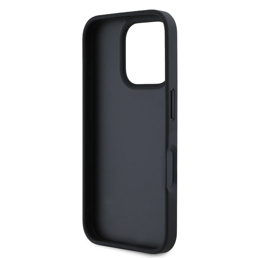 Husa originala Guess iPhone 16 Pro Hardcase 4G Triangle Metal Logo, negru