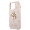 Husa iPhone 13 Pro Guess Leather 4G Metal Logo, roz