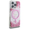 Husa originala Guess iPhone 16 Pro Hardcase Resin Bottom Glitter MagSafe, roz