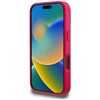 Husa iPhone 16 Pro Guess Grained Flowers MagSafe, fucsia