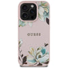 Husa iPhone 16 Pro Guess Grained Flowers MagSafe, roz