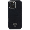 Husa iPhone 16 Pro Guess Denim Triangle Logo MagSafe, negru