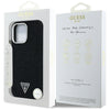 Husa iPhone 16 Pro Guess Denim Triangle Logo MagSafe, negru