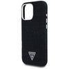 Husa iPhone 16 Pro Guess Denim Triangle Logo MagSafe, negru