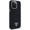 Husa iPhone 16 Pro Guess Denim Triangle Logo MagSafe, negru