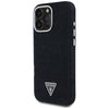 Husa iPhone 16 Pro Guess Denim Triangle Logo MagSafe, negru