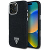 Husa iPhone 16 Pro Guess Denim Triangle Logo MagSafe, negru