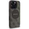 Husa iPhone 16 Pro Guess 4G Circle Classic Logo MagSafe, maro