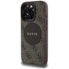Husa iPhone 16 Pro Guess 4G Circle Classic Logo MagSafe, maro