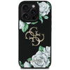 Husa originala Guess iPhone 16 Pro Hardcase 4G Grained Roses Big Logo, negru