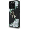 Husa originala Guess iPhone 16 Pro Hardcase 4G Grained Roses Big Logo, negru