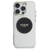 Husa iPhone 16 Pro originala Guess IML Metal Colored Circle MagSafe, negru