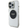 Husa iPhone 16 Pro originala Guess IML Metal Colored Circle MagSafe, negru