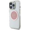 Husa iPhone 16 Pro originala Guess IML Metal Colored Circle MagSafe, roz