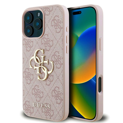 Husa originala Guess iPhone 16 Pro Hardcase 4G Big Logo, roz