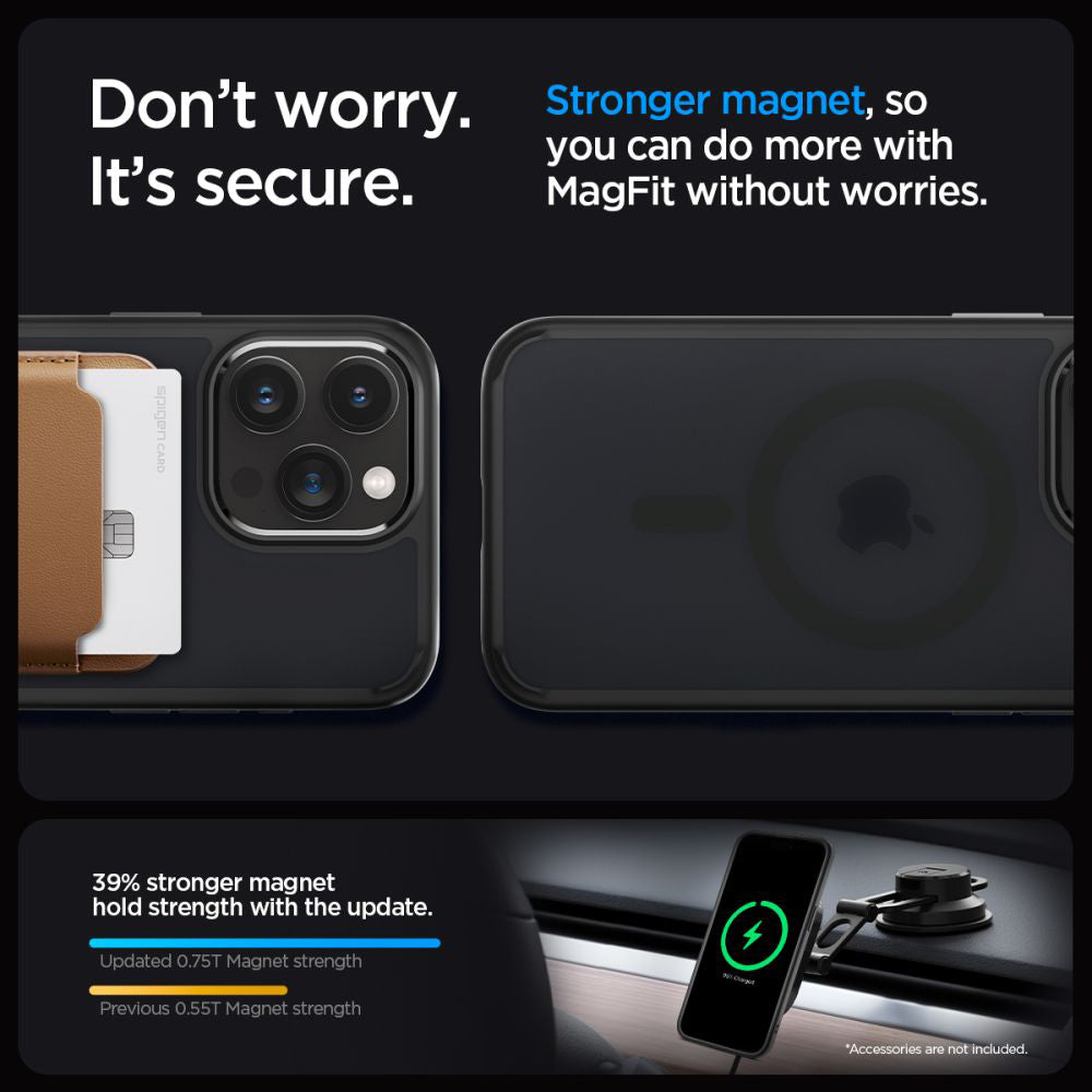 Husa de spate iPhone 15 Pro Max - Ultra Hybrid ,  Frosted Black, MagSafe