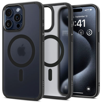 Husa de spate iPhone 15 Pro Max - Ultra Hybrid ,  Frosted Black, MagSafe