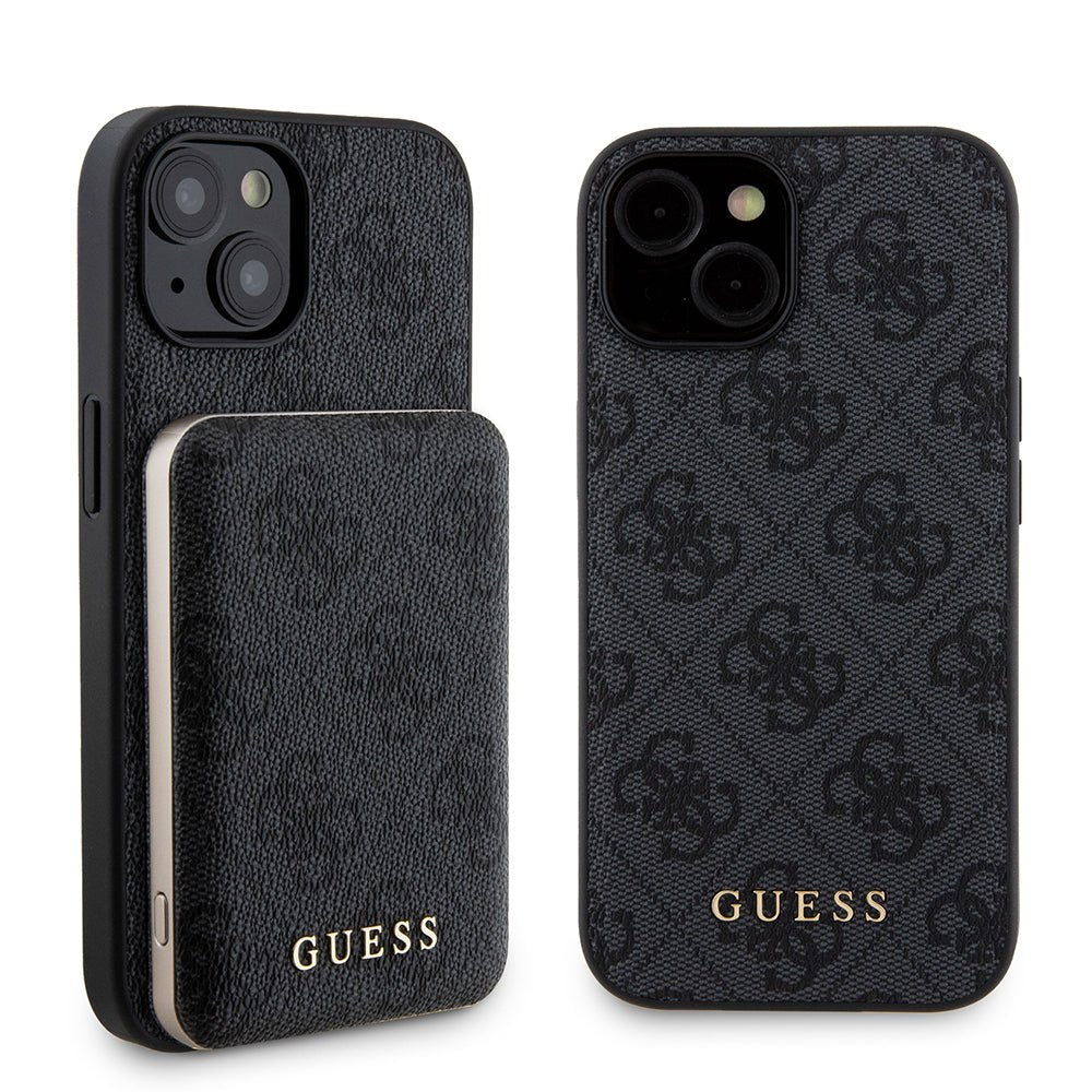 Husa iPhone 15 Guess Hardcase Powerbank MagSafe, negru - Skin Mobile
