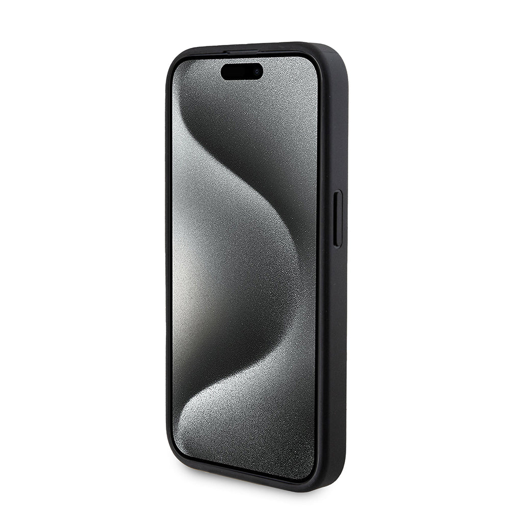 Husa iPhone 15 Pro Guess Hardcase Powerbank MagSafe, negru - Skin Mobile