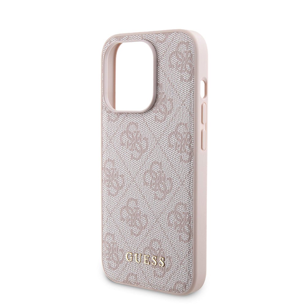 Husa iPhone 15 Pro Guess Hardcase Powerbank MagSafe, roz - Skin Mobile