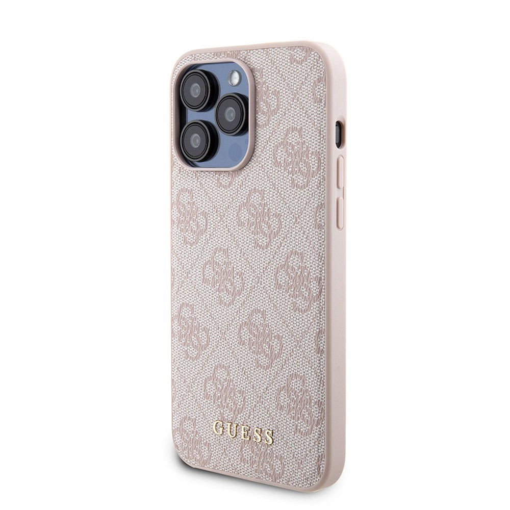 Husa iPhone 15 Pro Max Guess Hardcase Powerbank MagSafe, roz - Skin Mobile