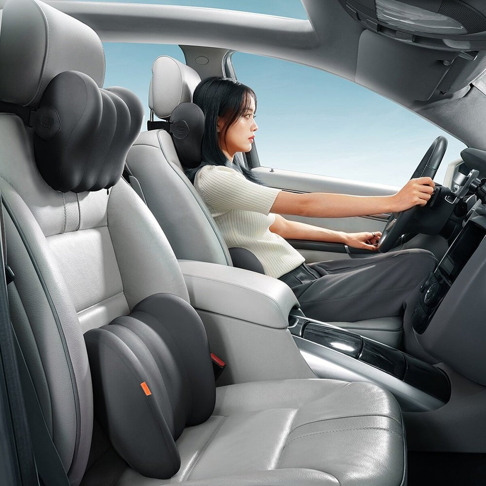 Perna lombara pentru scaun auto Baseus, negru – Perna Auto compatibil | Skin Mobile